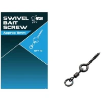 Surub Pop-up Nash Swivel Bait Screw, 2.1cm, 10buc/plic