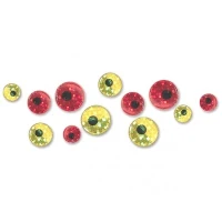 Ochi Holografici Artificiali Jaxon Gold, 9mm, 12buc/pac