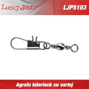 AGRAFA CU VARTEJ LUCKY JOHN INTERLOCK BN Nr.16 9kg 10buc/plic