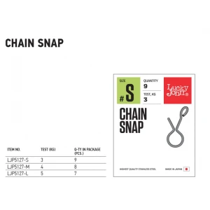 AGRAFA RAPIDA LUCHY JOHN CHAIN SNAP LJP5127 Marime: L 7buc/plic 5kg	