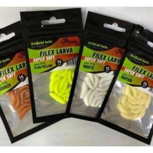 Larve Arificiale Filfishing Filex Super Soft FF12, Fluo Yellow, 2cm, 15buc/pac