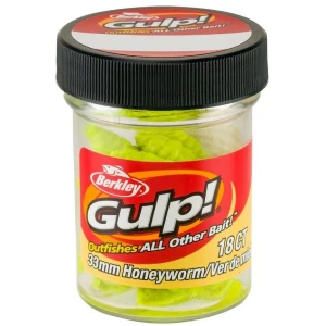 Larve Berkley Powerbait Honeyworm, Chartreuse, 3.3cm, 18buc/cutie