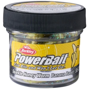 Larve Berkley Powerbait Honeyworm, Yellow/Scales, 2.5cm, 55buc/cutie