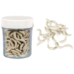 Viermi Artificiali cu Miros Konger Maggot Soft Bait Scented, Alb