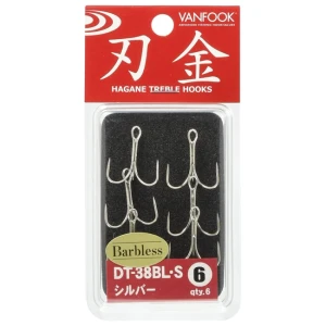 Ancore Vanfook DT-38BL-S Barbless Treble nr.6, 6buc/plic