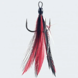 Teaser BKK Ancora cu Pene Naturale, Spear 21 SS, Red Black, Nr.8, 3buc/pac