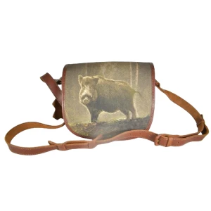 Tolba Tapel Piele Piele Si Textil Model 1, 23x19x6cm