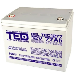 Acumulator Agm Vrla 12V 77A Gel Deep Cycle 260mm x 167mm x 210mm