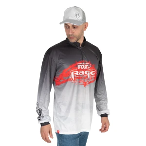 BLUZA FOX RAGE PERFORMANCE LONG SLEEVE SHIRT BLACK/GREY MAR XXL