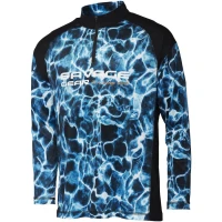 BLUZA SAVAGE GEAR MARINE UV LONG SLEEVE TEE SEA BLUE MARIME XL