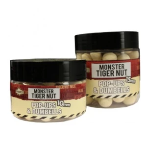 POP-UP AND DUMBELLS DYNAMITE BAITS FLUORO MONSTER TIGER NUT 15MM