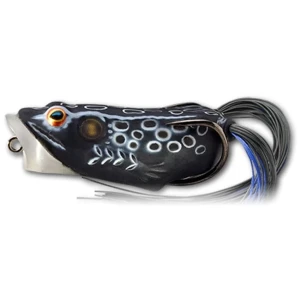 Broasca Live Target Hollow Body Frog Popper, Black / Black, 6.5cm, 14g