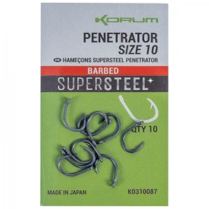 CARLIGE KORUM SUPERSTEEL PENETRATOR HOOKS BARBED Nr.6 10BUC/PLIC