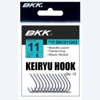Carlige BKK Keiryu Diamond Black Nickel Nr.8 12buc/plic