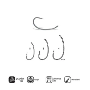 Carlige VMC 7026 Mystic Carp Long Curve Shank Nr.4