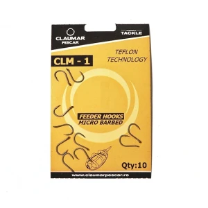 Carlige Feeder Claumar CLM-1 Micro Barbed Teflon Technology 10Buc/Plic Nr 14