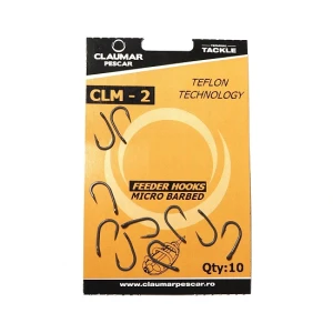 Carlige Feeder Claumar CLM-2 Micro Barbed Teflon Technology 10Buc/Plic Nr 8