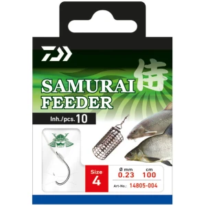 Carlige Legate Daiwa Samurai Feeder Nr.4, 10buc/pac