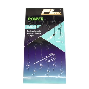 Carlige Legate FL Method Feeder Cu Spin 7mm Carlig Power Nr 10 6Buc/Set