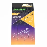 Carlige Legate FL Method Feeder Cu Spin 7mm Carlig Specimen Nr 8 6Buc/Set