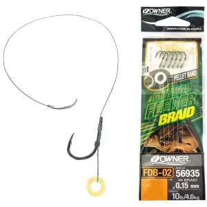 Carlige Legate Feeder Owner FDB-02 Pellet Band Braided Nr.8, 6buc/pac