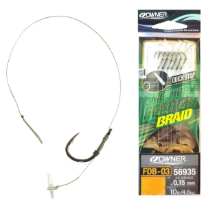 Carlige Legate Feeder Owner FDB-03 Quick Stop Braided Nr.8, 6buc/pac
