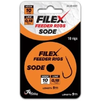 Carlige Legate Filex Methodfeeder Rig Sode, Nr.16, 0.12mm, 1m, 10buc/plic