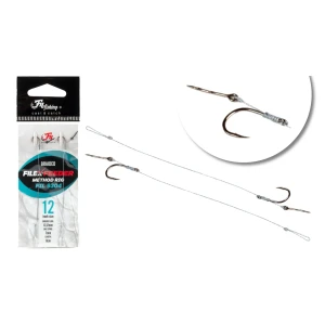 Carlige Legate Filfishing Method Feeder Braided Rig, Nr 12, 0.12mm, 7cm, 2 Buc/Plic