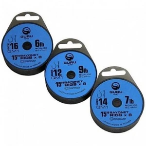 Carlige Legate Guru Bayonets QM1, Carlig Nr.14, 0.19mm, 38cm, 8buc/pac