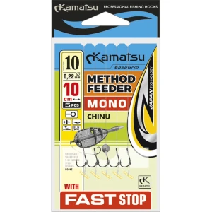 Carlige Legate Kamatsu Fast Stop Chinu Mono, 10cm, Nr.10, 0.22mm, 5buc/pac