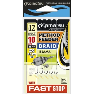 Carlige Legate Kamatsu Fast Stop Iseama Braid, 10cm, Nr.8, 0.14mm, 5buc/pac