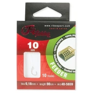 Riguri Filfishing Feeder Snelled Hooks, 90cm, 10buc/plic Nr.10 18mm