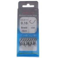 Set Pro Fl  8 Carlige Legate Textil 10cm Cu Spin Carlig Power Carp Feeder Nr 8
