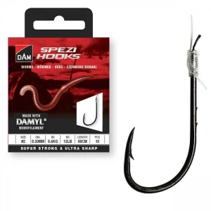 Carlige Legate DAM No.6 60cm 0.22mm New Spezi Worms