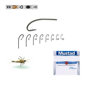 CARLIG MUSTAD BR FORJAT TIJA LUNGA CURBA  PT. MUSCA nr.12