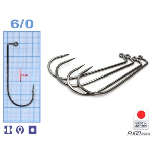 Carlige Fudo AB Jig Black Nickel Nr 6/0 (Bulk500)