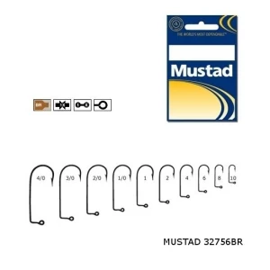 Carlige Mustad M32756 Bronz pentru Jig/Twister, Nr.3 100buc/plic