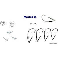 Carlige Mustad Offset Lestate Power Lock Plus pentru Twister, Nr.2/0 3buc/plic