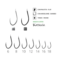  Carlige Maver Katana 1055 Nickel nr 14 20buc/plic