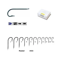 Carlig Mustad M1522 Bleu cu Tija Lunga, 100buc/cutie Nr.6