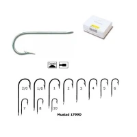 Carlig Mustad M1799d Cu Tija Lunga Si Protectie Anticoroziva Nr.1/0