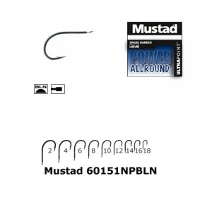 Carlig Mustad Power Allround, Cioc de Papagal, Nichel, 10buc/plic Nr.6