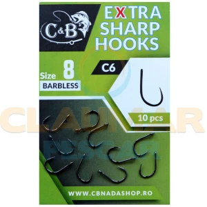 Carlige C&B C6 Extra Sharp, Nr.8, 10buc/pac