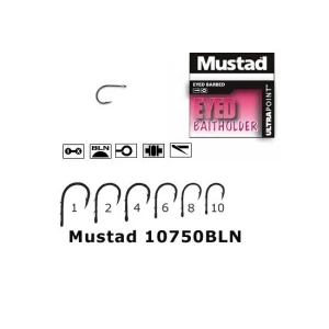 Carlige Mustad cu Ochet BLN Forjat, 2 Spini, Nr.2 10buc/plic