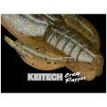 Creatura Keitech Crazy Flapper, Green Pumpkin Chartreuse 401, 9.1cm, 7buc/plic