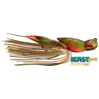 Creatura Live Target Hollow Crawfish Jig, Olive / Orange, 4cm, 11g