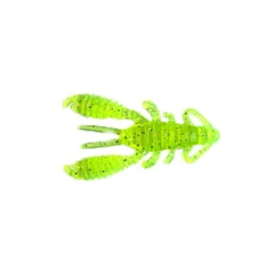 Creatura Reins Ring Craw Micro, Chartreuse Silver Glitter 3.8cm, 14buc/plic