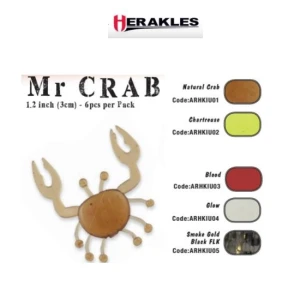 CREATURA SOFT BAIT COLMIC HERAKLES MR CRAB 3cm SMOKE GOLD BLACK FLAKE