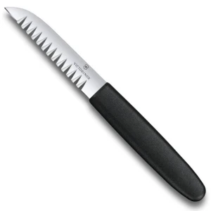 Cutit Bucatarie Victorinox Swiss Classic Decorating Knife, Lama Gofrata 8.5cm, Negru