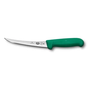 Cutit Dezosat Victorinox, Boning Knife, Curved, Fibrox, Lama Flexibila 15cm, Verde